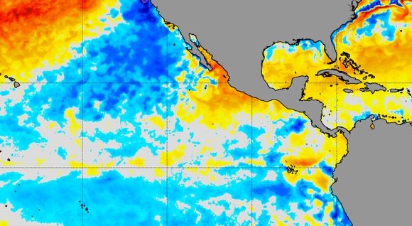 Anomalías de la temperatura superficial del mar/NOAA.