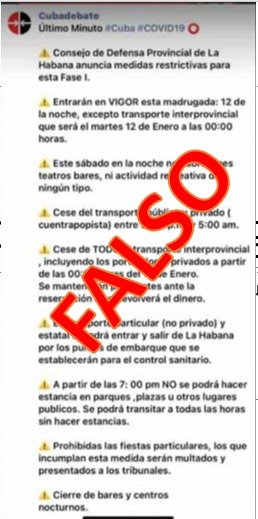 Desmiente Gobierno de La Habana rumores sobre medidas restrictivas 