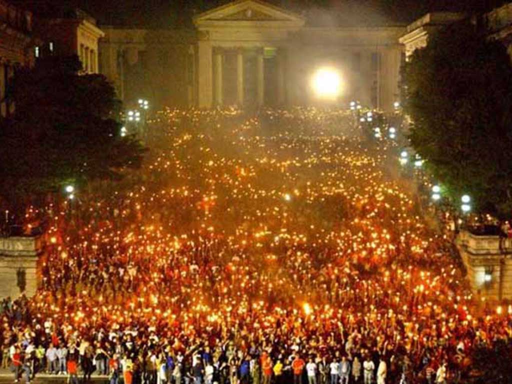  tradicional Marcha de las Antorchas