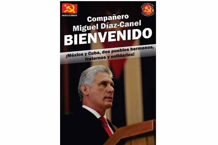 Amplia acogida en México a visita de presidente de Cuba, Díaz-Canel