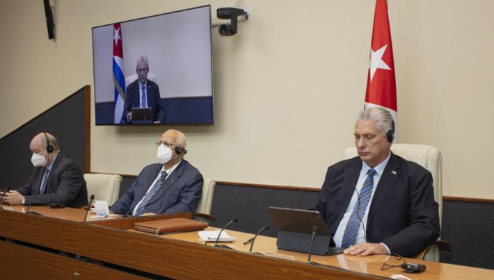 Miguel Díaz-Canel en el Consejo Supremo Económico Euroasiático