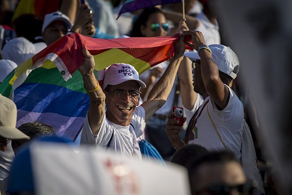 Paquito en el desfile por el 1ro de Mayo de 2018 en La Habana. Foto: Irene Pérez/ Cubadebate.