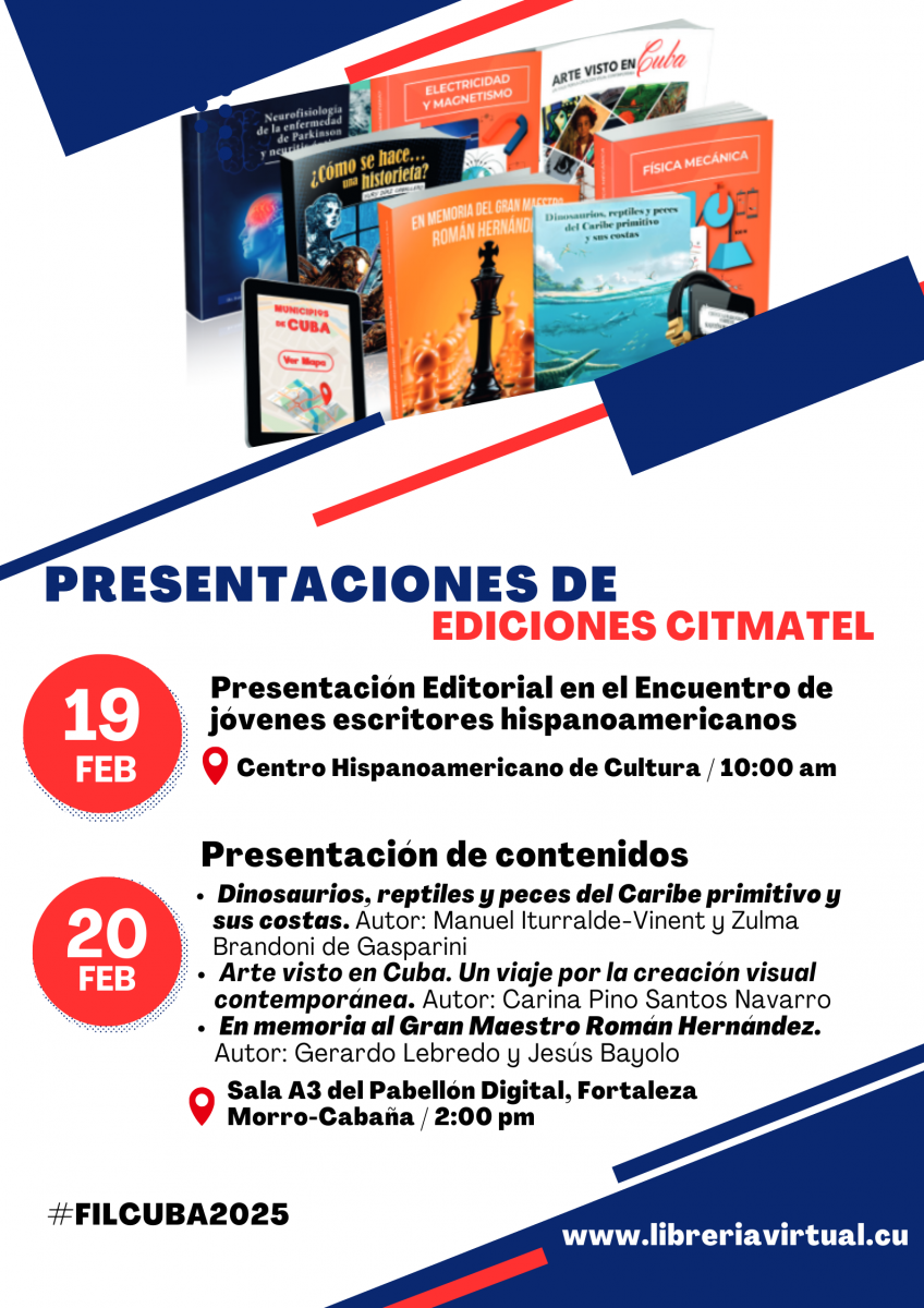 Presentaciones de Citmatel en la Feria del Libro 2025