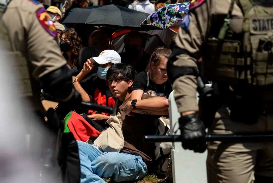 Protestas en universidades de EEUU