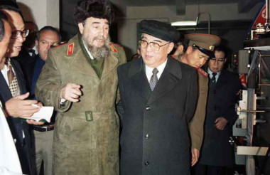 Gran Líder Camarada Kim Il Sung con Fidel
